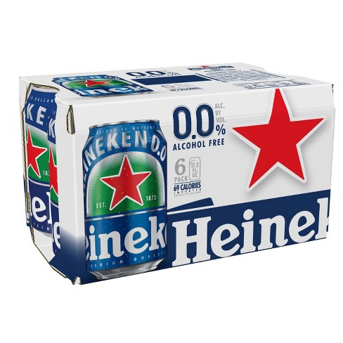 Heineken (zero) Non Alcoholic - 6PK CANS - uptownbeverage