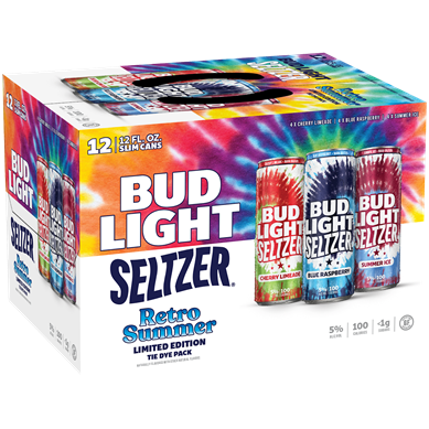 Bud Light - Seltzer Tie Dye (Retro) 12PK CANS