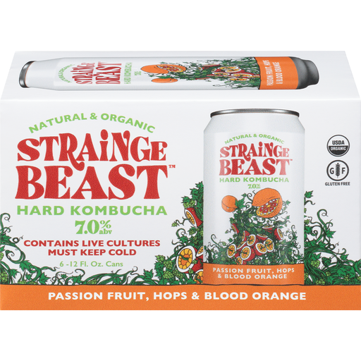 Strainge Beast Hard Kombucha - Blood Orange 6PK CANS - uptownbeverage