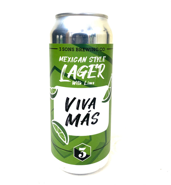 Three Sons Brewing - Mexican Style Lager Viva Mas 4PK CANS