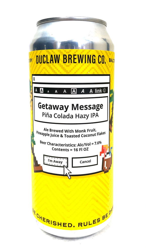 DuClaw Brewing - Getaway Massage SINGLE CAN