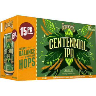 Founders Brewing - Centennial IPA 15PK CANS - uptownbeverage