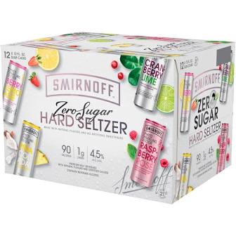 Smirnoff Seltzer - Zero Sugar Variety Pack 12PK CANS - uptownbeverage