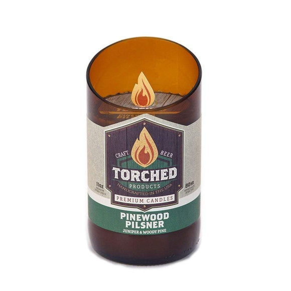 Torched Growler Candle 11oz: Pinewood Pilsner