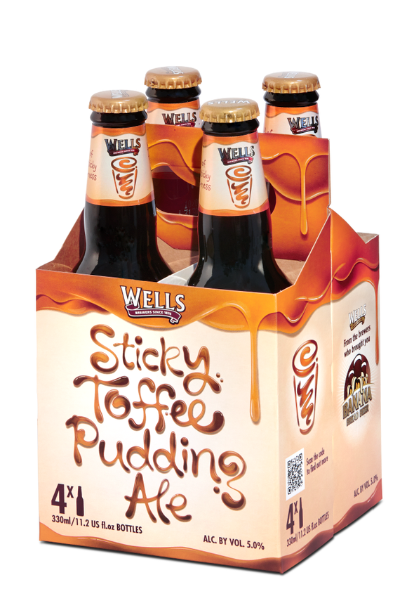 Wells Brewery - Sticky Toffee Pudding Ale 4PK BTL - uptownbeverage