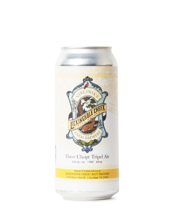Lickinghole Creek Brewery - Three Chopt Tripel Ale 4PK CANS - uptownbeverage